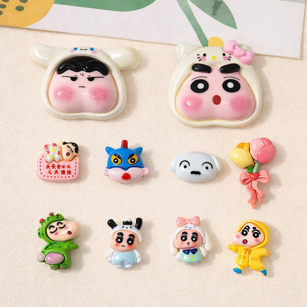 Set Charm Shin Bé Mặt Bự Má Hồng Siêu Cute, Shin Cosplay Ngộ Nghĩnh, Phụ Kiện Trang Trí Dép siêu đáng yêu cute