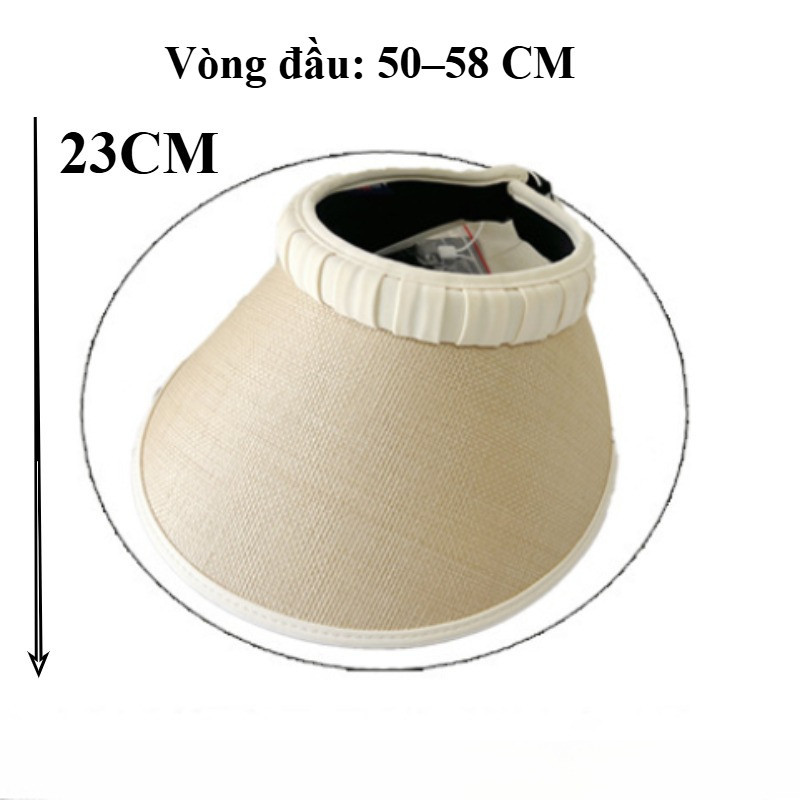 Mũ Rơm Chống Nắng và Tia UV,Vành Cứng Không Bị Cong,Thiết Kế Gập Lại Linh Hoạt,Đồ Đi Biển,Du Lịch,Dạo Phố