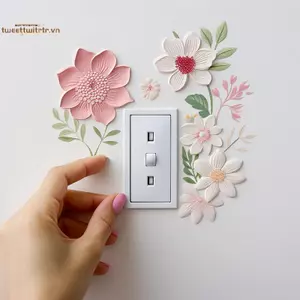 TRTR Hoa Đẹp Chuyển Đổi Tường Stier PVC Có Thể Tháo Rời Chống Thấm Nước Stier Cho Phòng Ngủ Phòng Tắm Phòng Khách Trang Trí Nhà Cửa Stiers VN