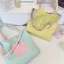 Macaron Màu Túi Tote Dung Tích Lớn Phong Cách Kem Mùa Hè Túi Nách Nữ Phong Cách Mới Phiên Bản Hàn Quốc Túi Messenger Thêu Tất Cả Trận Đấu Đi Lại