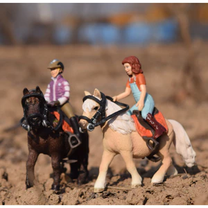 Đức Sile Ngựa Rider Thấp Ngựa Bỏ Túi Cưỡi Ngựa Cảnh Đạo Cụ Nhân Vật Động Vật Mô Hình Đồ Chơi Trẻ Em