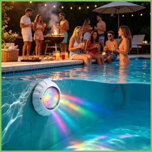 Đèn bể bơi chìm 38W RGB 3000LM 6500K IP68 Đèn bồn tắm nước nóng đổi màu chống nước cho bồn tắm nước nóng Spa gelhvn