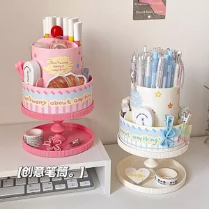 Giá Đỡ Bút Xoay Giá Trị Cao Ký Túc Xá Sinh Viên Văn Phòng Để Bàn Dung Tích Lớn Hộp Bảo Quản Văn Phòng Phẩm Ngăn Kệ 0414