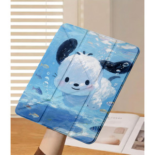 SUMMER COOL Pacha Dog Ốp bảo vệ gập chữ Y cho iPad cho Air 4/5/6/7/8 M3 M5 iPad Gen 11 A16, Pro 11 M4  Chống sốc