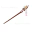 Kẹp tóc handmade từ gỗ đàn hương lụa vàng với họa tiết hoa Yan cổ điển, phù hợp cho mùa xuân và tạo hình búi hoặc đội mũ.