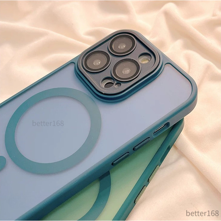 Ốp Điện Thoại Túi Khí Chống Rơi Màu Đen Nhám Hít Nam Châm Cho iPhone 17/16/15/14/13/12 pro MAX iPhone 13 pro iPhone 11