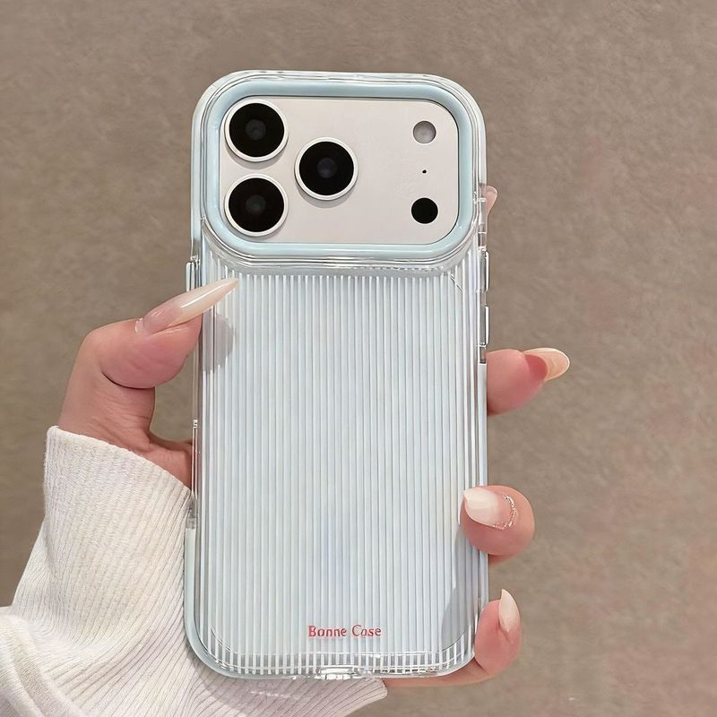Sọc Xanh Đơn Giản Thích Hợp Cho iPhone17Air Apple 16Pro Ốp Điện Thoại 15 Phong Cách Mới 14 Bao Gồm Tất Cả 13 Mềm 12