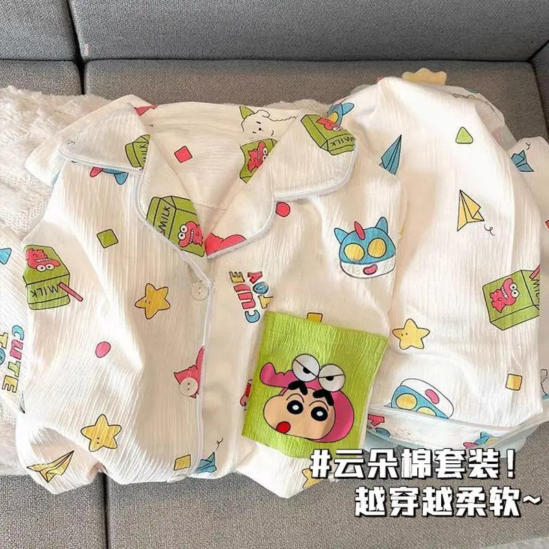 Bộ đồ ngủ công chúa trẻ em VN, Chất liệu Cotton đám mây, Thích hợp cho bé gái, Tay dài, Thích hợp cho mùa xuân thu, Bộ đồ mặc gia đình điều hòa không khí mỏng, Thích hợp cho trẻ lớn hơn.