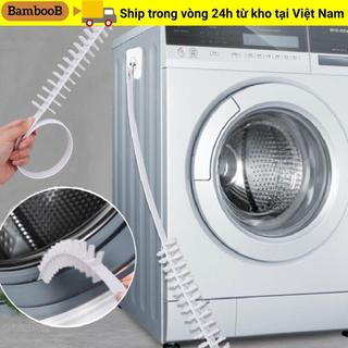 Bàn chải sửa chữa thùng bên trong BAMBOOB, Bàn chải máy giặt cán khử nhiễm đa năng, Tay cầm dài 360° Bàn chải làm sạch xoay
