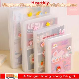 HEARTHLY 1 Cái Album Ảnh, Thu Thập Sách 80 / 160 Khe Đựng Thẻ Hình Ảnh, Sáng Tạo PVC Trong Suốt 3 / 4 / 5 / 6 / 7 Inch Photocard Chủ Thần Tượng Ngôi Sao