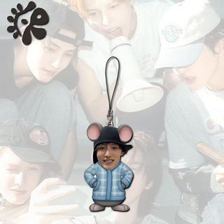 KPOP Korean Boy Group COrtis Peripheral Mobile Phone Chain Pendant Creative Mouse Martin Gold Main Training High Looks