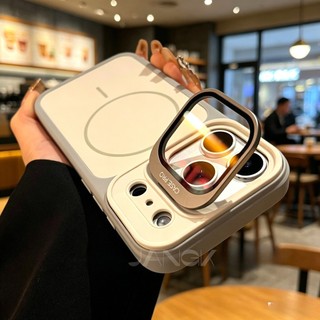 Ốp lưng từ tính mờ cho iPhone 17 Pro Max/13/14/15/16 Pro Max/Pro/Plus, chống sốc, bảo vệ ống kính máy ảnh