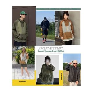 Áo khoác chống nắng UPF50 nam, thiết kế mũ bảo vệ, thoáng khí lý tưởng cho mùa hè