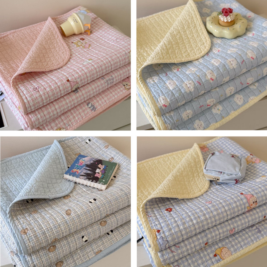 (CH702) Chăn hè cotton với tông màu pastel nhẹ nhàng kèm họa tiết dễ thương nổi bật, độ bền cao và êm ái Memminbedding