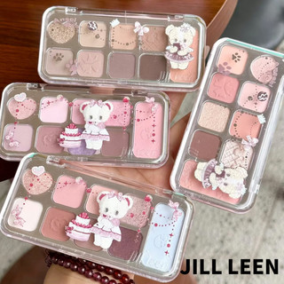 Phấn mắt JILLL LEEN Chín màu Phấn mắt toàn diện Đĩa đa năng Màu ngọc trai hàng ngày Dễ dàng tô màu Làm nổi bật Bảng phấn mắt đa chức năng Đường viền