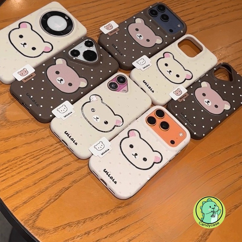 Ốp Điện Thoại Rilakkuma Dễ Thương Cho Redmi Note 15 14 13 12 11 10 Pro Plus Turbo 11T 11S 10T Pro + Turbo 4 Pro 5G 4G Bao Da PU Hoạt Hình Dễ Thương