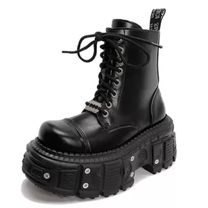 Cos Tăng Chiều Cao 9cm, Bốt Ngắn 36-42, Punk Martin Nam Nữ, Phong Cách Mới, Cùng Kiểu