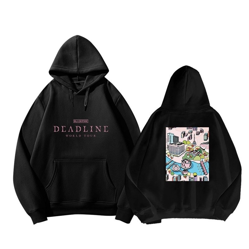 Áo hoodie dài tay Blackpink BY1 - Phiên bản chính thức dành cho tour diễn Deadline World Tour 2025