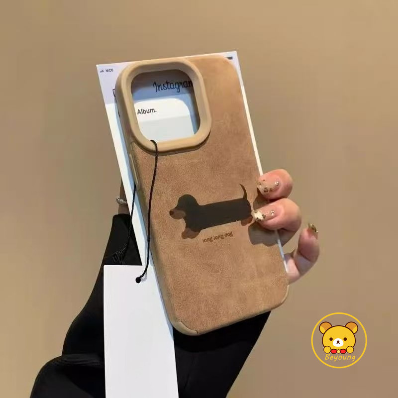 Ốp Điện Thoại Dachshund Da Lộn Dễ Thương Cho OPPO A5i Pro Find X9 X8S X8 Pro Ultra Reno 15 14 13 11 9 6 Pro 5G Vỏ Hoạt Hình Mùa Đông Ấm Áp Vỏ Mềm Đơn Giản Có Chuông Sang Trọng