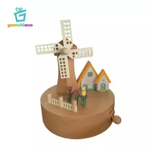 Gamchiano Carousel Hộp Nhạc Xoay Cổ Điển Hộp Nhạc Windup Hộp Nhạc Cho Máy Tính Để Bàn