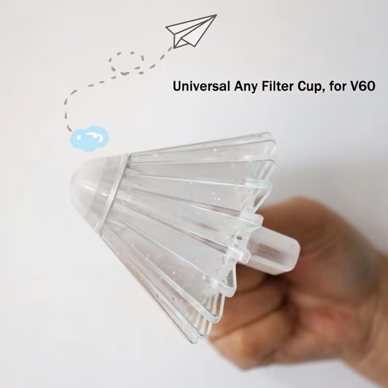 Giấy cốc lọc cà phê hình nón cho máy ép Origami hình chữ V cầm tay Trọng lượng giấy sử dụng kép
