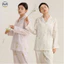 Phong cách Nhật Bản Phong cách Muji / Nữ Lily of the Valley Cotton nguyên chất Bộ đồ ngủ dài tay mỏng phong cách mỏng / Bộ đồ dài tay bằng sợi hai lớp họa tiết dễ thương / Bộ đồ mặc bên ngoài thoải mái ngọt ngào / Brea 100% cotton