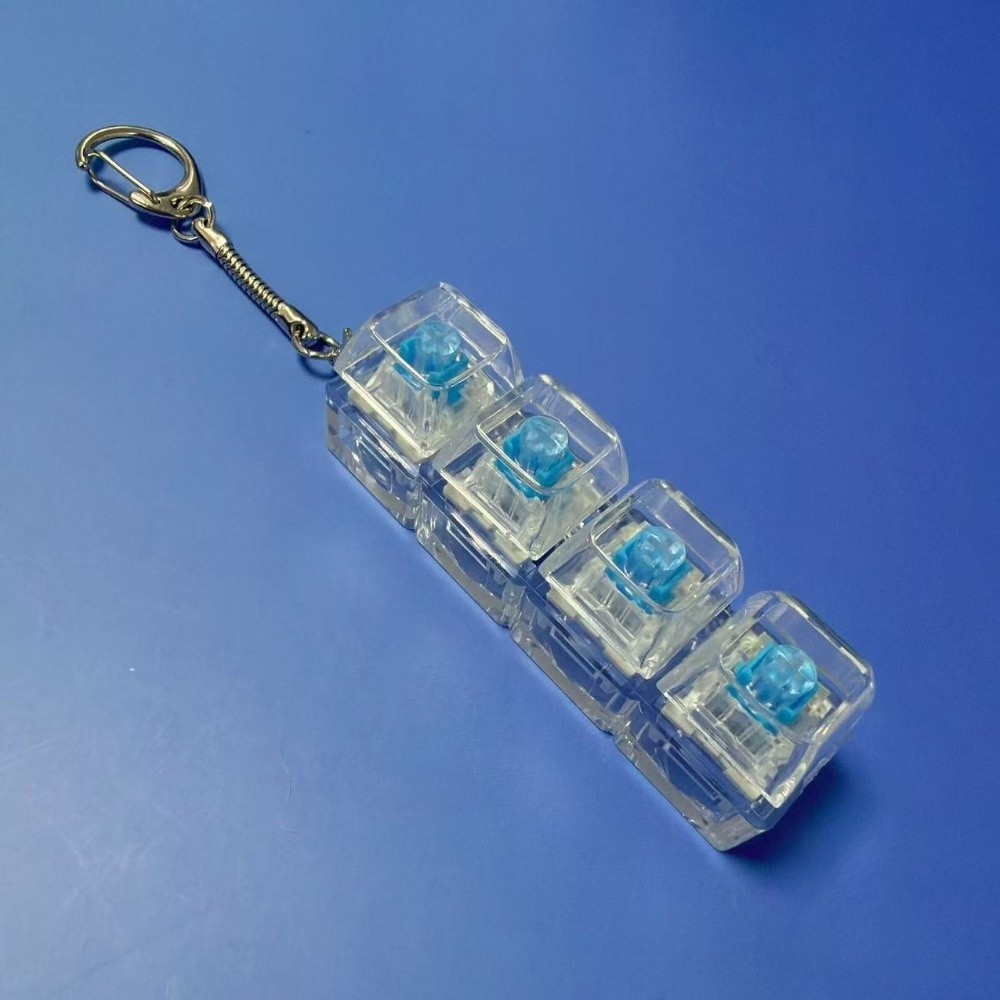 Bàn phím ngón tay SIMPLEAID, Tiện ích giảm căng thẳng Fidget Móc khóa, Thư giãn 4 / 5 phím Nút Keycap Pass The Time Pinch Toy Kids
