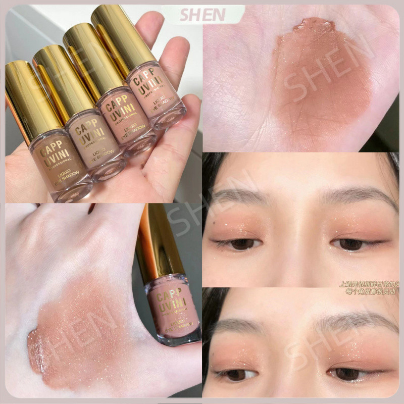 Cappuvini Tính Khí Mist Liquid Matte Eyeshadow Cao Cấp Không Dễ Phai Màu Đế Đơn Sắc Phấn Mắt Bò Chất Lỏng