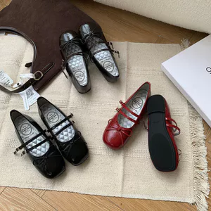 TT Phong Cách Hàn Quốc Nơ Mary Jane Giày Nữ Đế Bằng Giày Ba Lê Đế Mềm Không Mệt Mỏi Chân