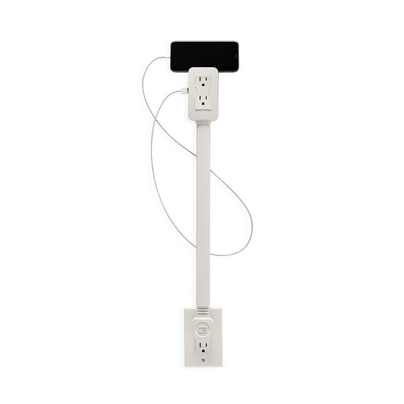 Cod Ổ cắm điện Expander 2 ổ cắm 180 ° xoay Stretchable Chiều dài Punch-Miễn phí điện Dải điện ổ cắm mở rộng dây