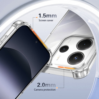 Dành Cho Redmi Note 14 4G Ốp điện thoại Pha Lê Trong Suốt Cứng Chống Sốc 4-Corner Vỏ Mỏng Chống Sốc