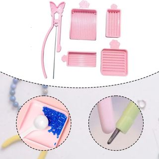MARBLEM 3 / 4 / 5 Cái / bộ Bộ khay chọn hạt cầu chì, Bộ đệm hiệu quả DIY Handmade Nhíp kim đơn, Hạt nhựa Dụng cụ phân loại hạt nhựa cầm tay