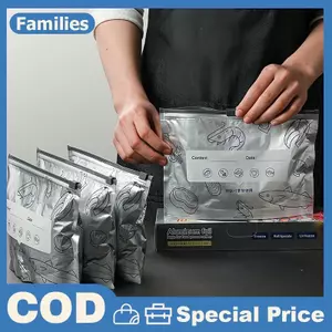 10 Cái/Túi Nhôm Giữ Tươi Chống Rò Rỉ, Tủ Đông An Toàn, Có Thể Tái Sử Dụng
