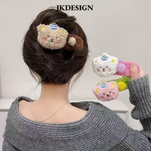 JKDESIGN - Kẹp Tóc Hình Dạng Nhiều Màu Sắc, Thiết Kế Hoạt Hình, Phù Hợp Cho Mũ Kích Cỡ Lớn, Sang TrỌng & Dễ Thương