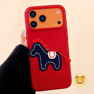 Ốp Điện Thoại Sang Trọng Pony Năm Mới Cho OPPO A6 GT Max A6i A5 Pro A3i Find X9 X8 X8S + Pro X7 X3 Lite 5G 4G Phim Hoạt Hình Ngựa Da PU Mềm Ốp Lưng Chống Sốc Dễ Thương