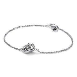 Vòng tay đan chéo hai dây S925 - Phong cách thời trang nữ