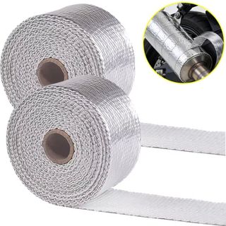 Băng quấn nhiệt ống xả chịu nhiệt sợi thủy tinh, băng keo nhôm 5M cho ô tô, xe máy, xe tải