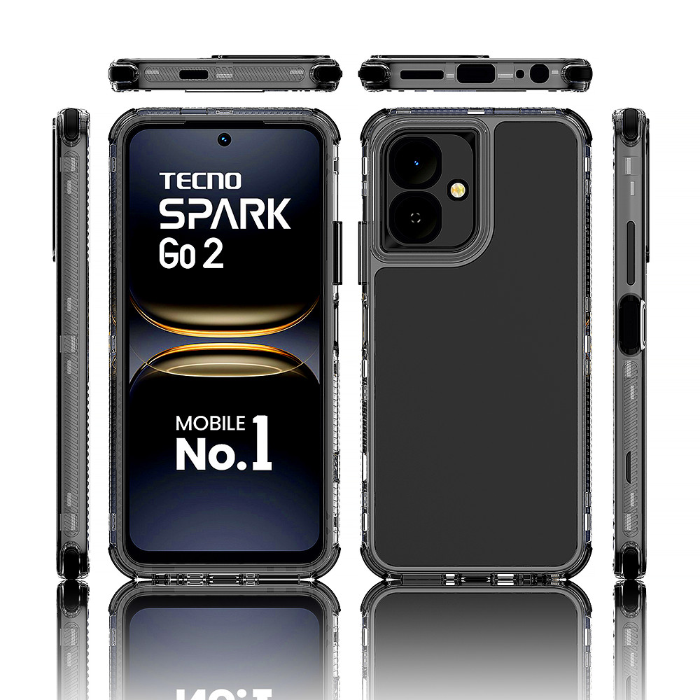 360 3 trong 1° Bảo vệ hoàn toàn cho Tecno POP 10 4G / INFINIX SMART 10 / SPARK GO 2 Vỏ điện thoại chống sốc trong suốt Vỏ bọc thiết kế cản chống sốc
