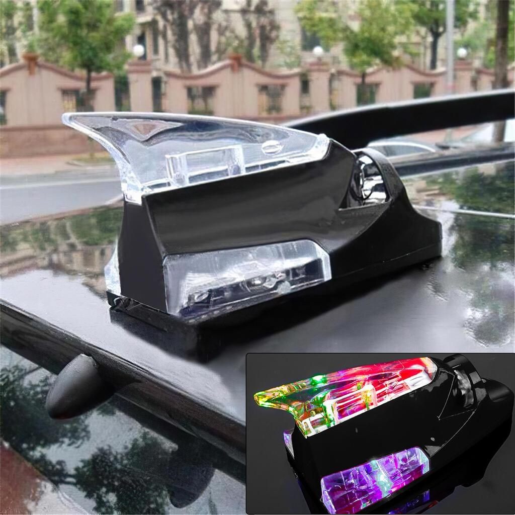 Vây Cá Mập LED Nhấp Nháy Đèn Gió LED Nhấp Nháy Ăng Ten Ô Tô Nhận Tín Hiệu Đèn Cho Ô Tô Xe Tải
