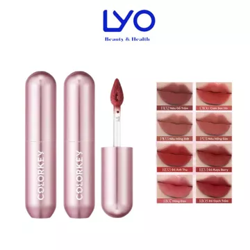 Son Kem Bùn COLORKEY Lip Mud Chất Son Mềm Mịn Che Vân Môi Tốt, Màu Sắc Thời Thượng 2g LYO