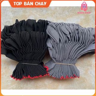 sỉ 12 đôi găng tay vải MÚT lao động-gang tay vải mút đen-xám bảo hộ lao động,làm vườn