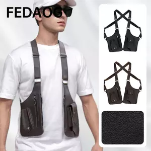 Túi đựng Vest lưu trữ FEDAOG, Túi đeo ngực bằng da che giấu, Túi đeo chéo đa năng chống trộm đeo vai nách ẩn đa chức năng chống trộm