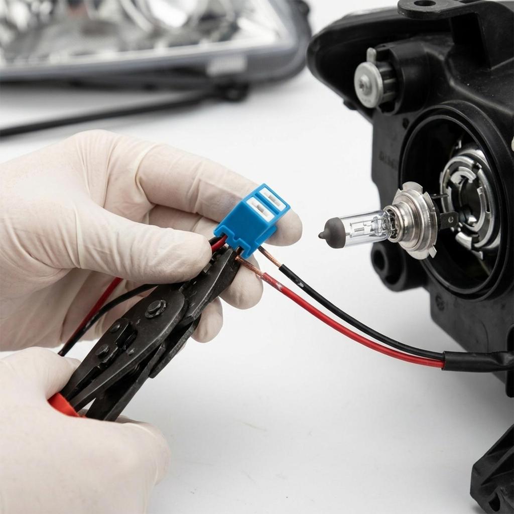 Giá đỡ đèn gốm H7 chịu nhiệt độ cao - Phích cắm kết nối gốm đa năng - Đầu nối sửa đổi đèn pha ô tô không phá hủy