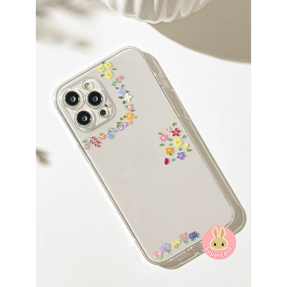 Ốp Điện Thoại Hoa Mùa Xuân Dễ Thương Cho Honor 500 400 200 Pro Lite Smart 300 Ultra 100 90 70 60 Pro Lite Smart 80 GT SE 9i 8S 5G Vỏ Hoạt Hình Đường Xanh Trong Suốt Bìa Mềm