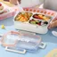 Hộp cơm trưa bằng thép không gỉ JUNYUE88US, Hộp đựng thực phẩm di động 2 / 3 ngăn cấp thực phẩm, Thiết kế kín bền bỉ với nĩa thìa Đĩa cơm trưa chia ngăn chống rò rỉ Công nhân sinh viên