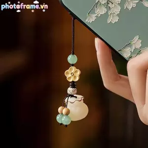 Khung Ảnh Sáng Tạo Luy Bồ Đề Hoa Dây Xích Điện Thoại Phong Cách Trung Hoa Tốt Lu Fortune Bodhi Mặt Dây Chuyền Điện Thoại Quyến Rũ Trang Trí VN