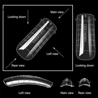 DIAPER & CORED DIY Poly Nail Gel Dạng Kép Mẹo 120 CHIẾC Qui Khuôn Nối Dài Cho Salon Phong Cách Móng Tay Nghệ Thuật Tại Nhà YTH