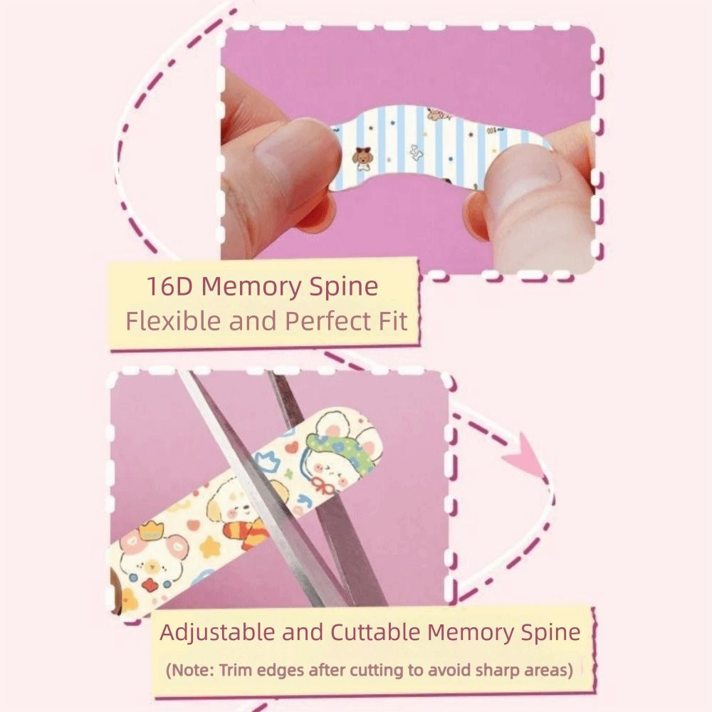 FUHUIOT 20 / 50 dải định hình mũi 16D, nâng mũi thoáng khí, hỗ trợ chỉnh dáng, giảm béo, phim hoạt hình