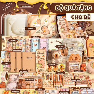 Bộ Dụng Cụ Học Tập Sáng Tạo, Quốc Tế Thiếu Nhi 1/6, Văn Phòng Phẩm, Túi Đựng Bút Capybara Bộ Quà Tặng