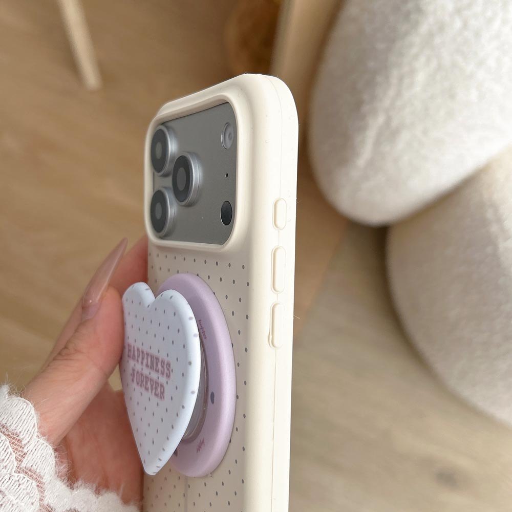 Ốp lưng TPU Tương thích với iPhone 13 14 14Pro 14ProMax 15 15Pro 15ProMax 16 16Pro 16ProMax 17 17Pro 17ProMax Vỏ nam châm họa tiết chấm bi màu trắng